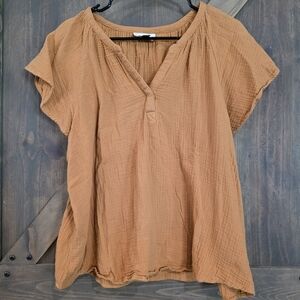 Universal Thread Rust V-neck Blouse Size XXL